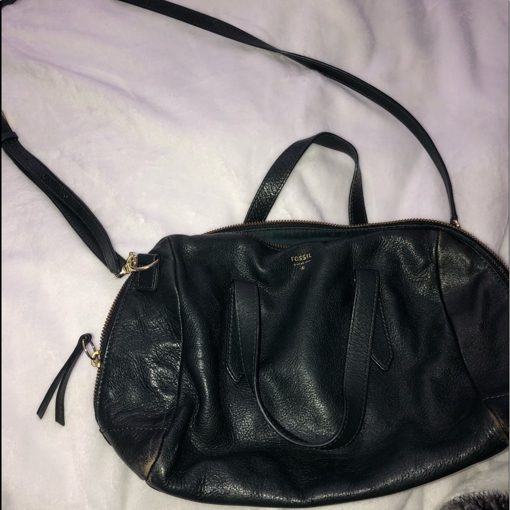 Navy blue fossil purse